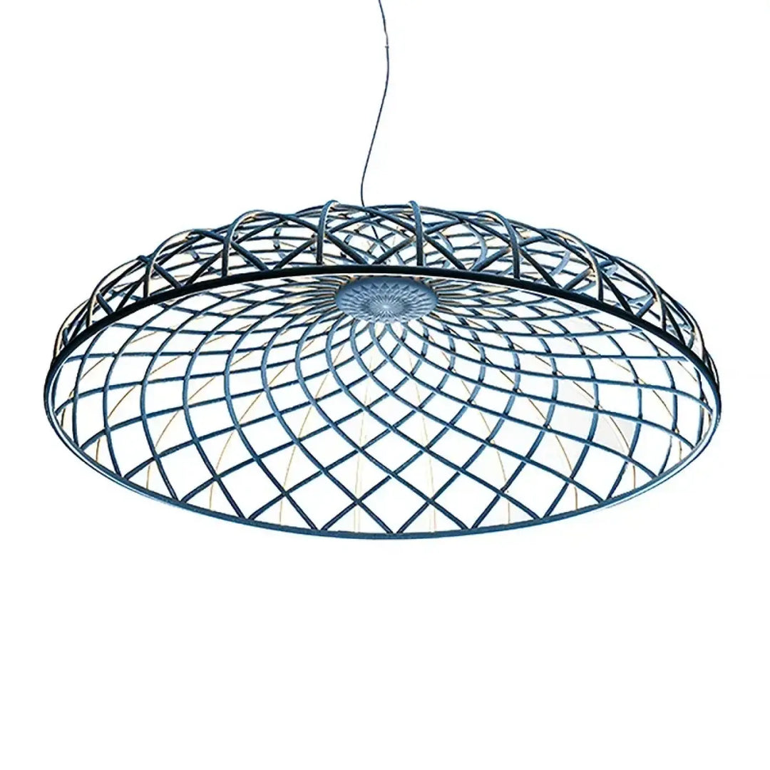 Suspension design moderne dôme tressé multicolore élégante