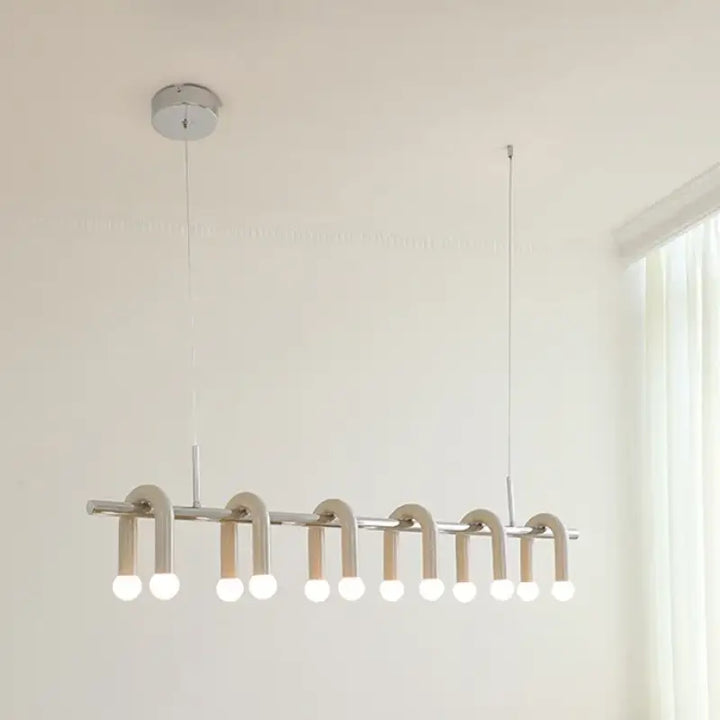 Suspension moderne linéaire à lumières multiples élégance