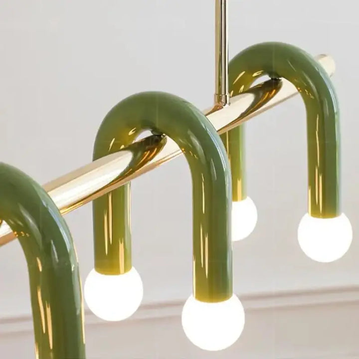 Suspension moderne linéaire à lumières multiples élégance