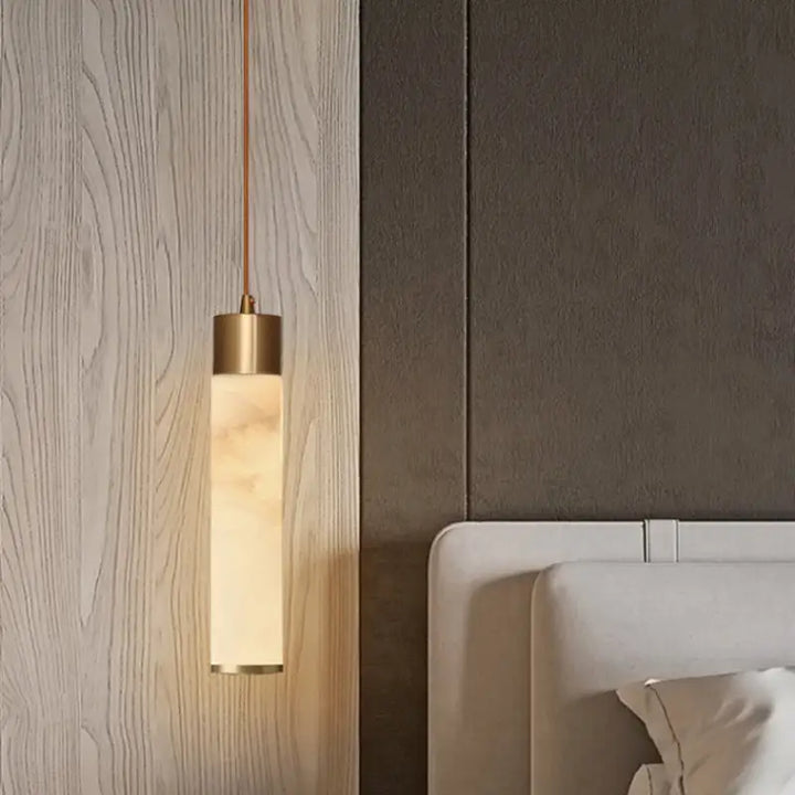 Suspension design moderne en marbre rétroéclairé élégant