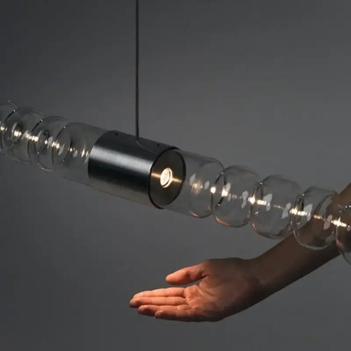 Suspension luminaire moderne en verre horizontal design