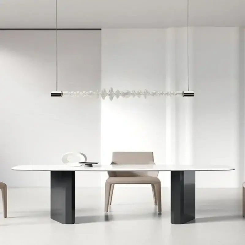 Suspension luminaire moderne en verre horizontal design
