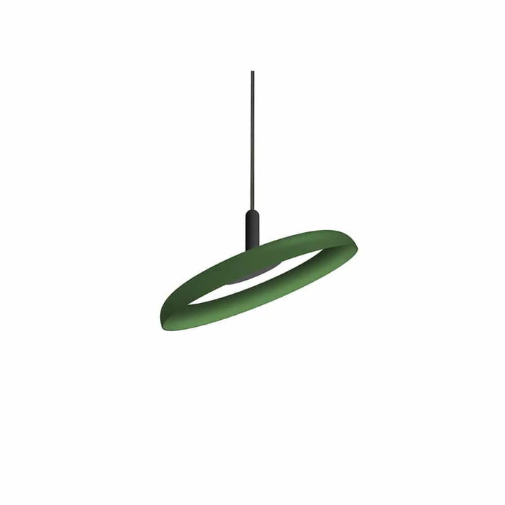 Suspension Nivél vert forêt de 38 cm, câble noir