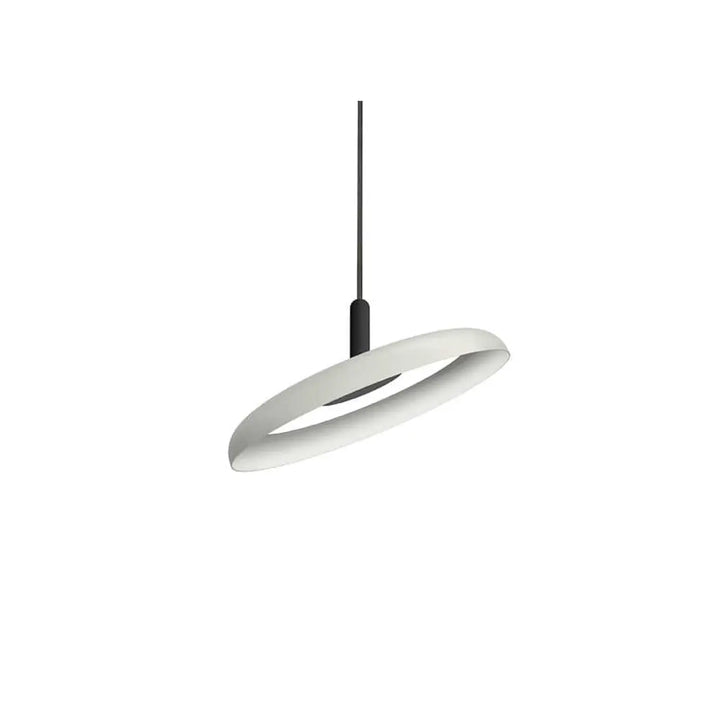 Suspension Nivél blanc mat de 38 cm, câble noir