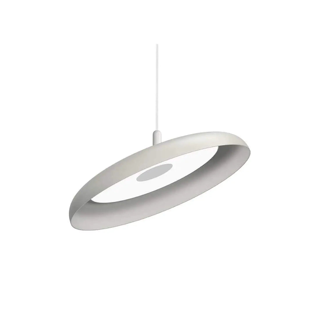 Suspension Nivél blanc mat de 56 cm, câble blanc