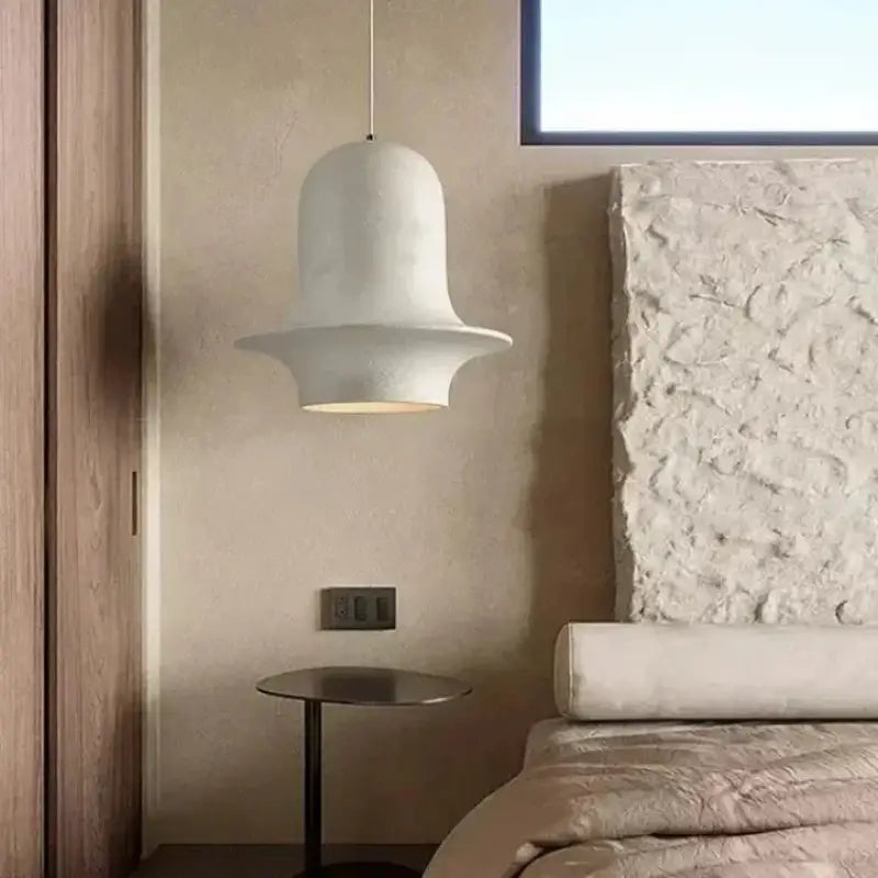 Suspension design noire cloche large moderne et unique