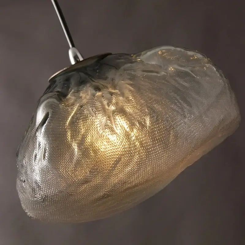 Suspension Design Nuage Verre Soufflé Clair Gris Ou Ambre

