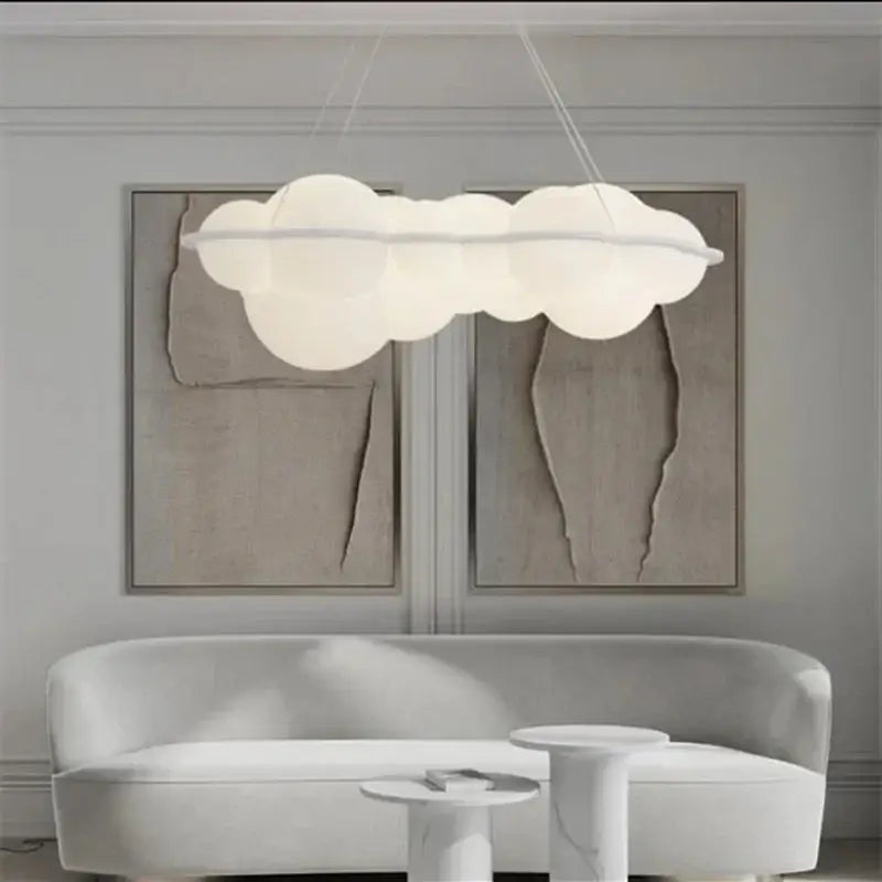 Suspension design en nuages LED blanc

