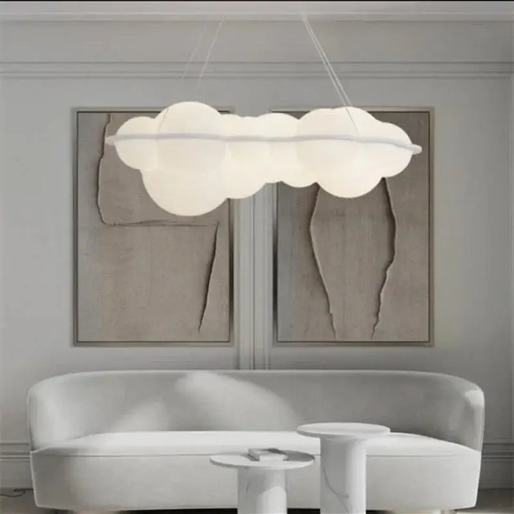 Suspension design en nuages LED blanc

