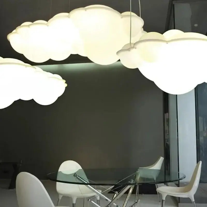 Suspension design en nuages LED blanc

