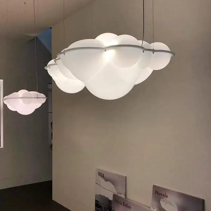 Suspension design en nuages LED blanc

