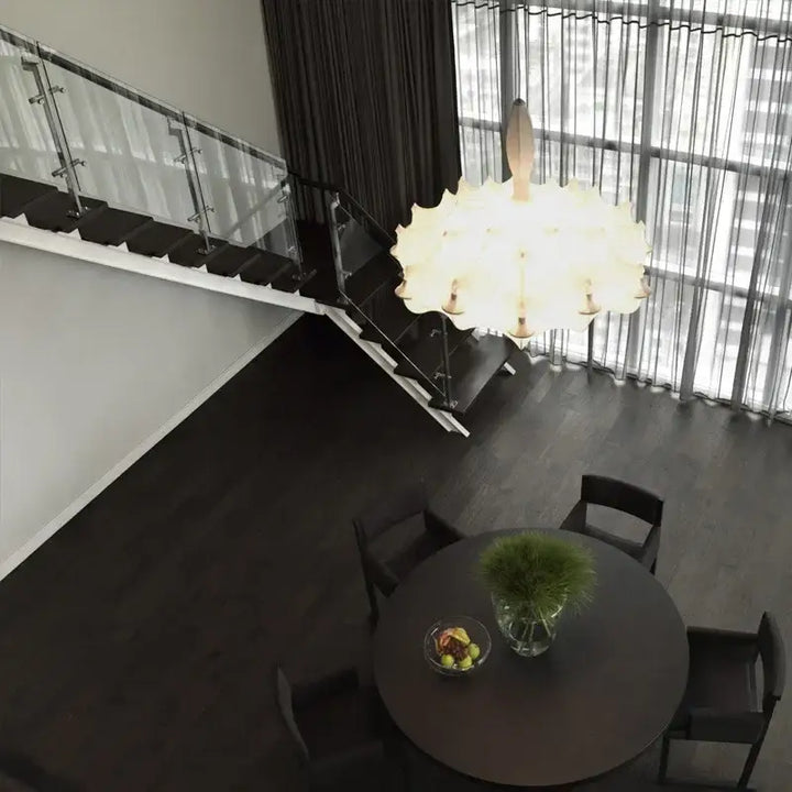Suspension Design Originale Blanche Style Contemporain