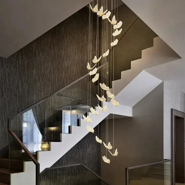 Suspension Design Papillons Lumineux Cascade Style Raffiné
