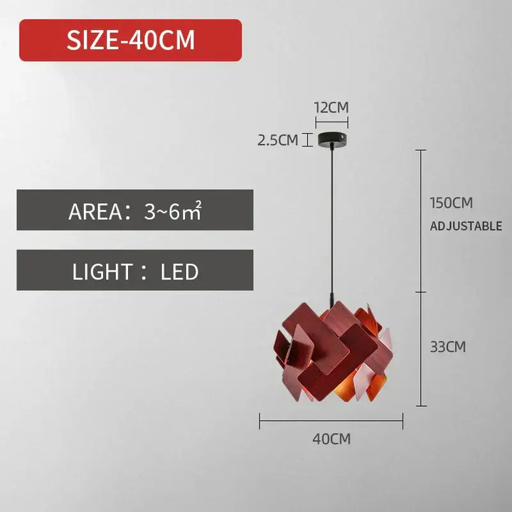 Suspension design sculpturale led style contemporain chic