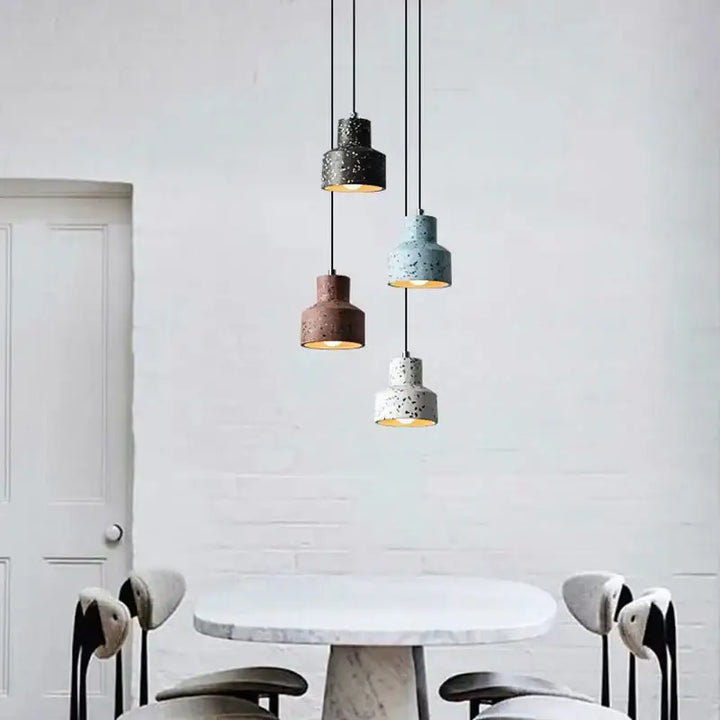 Suspension Design Terrazzo Abat Jour Cloche Couleurs Contemporaines
