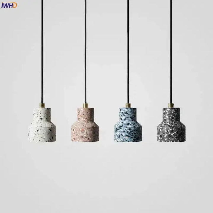 Suspension Design Terrazzo Abat Jour Cloche Couleurs Contemporaines