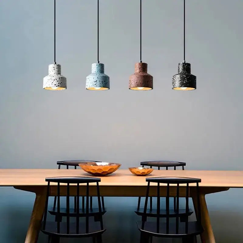 Suspension Design Terrazzo Abat Jour Cloche Couleurs Contemporaines
