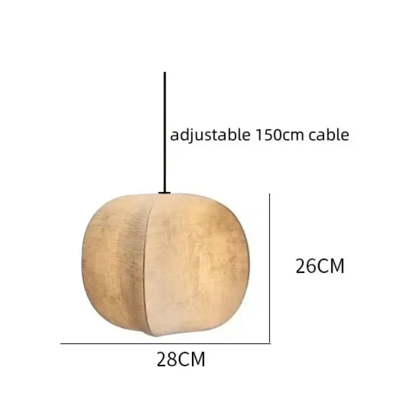Suspension textile beige formes organiques intérieur élégant