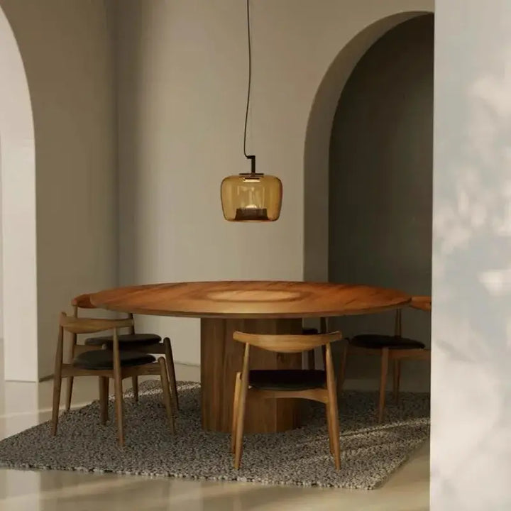 Suspension Design Verre Fumé Moderne Noir Élégance Chic Style