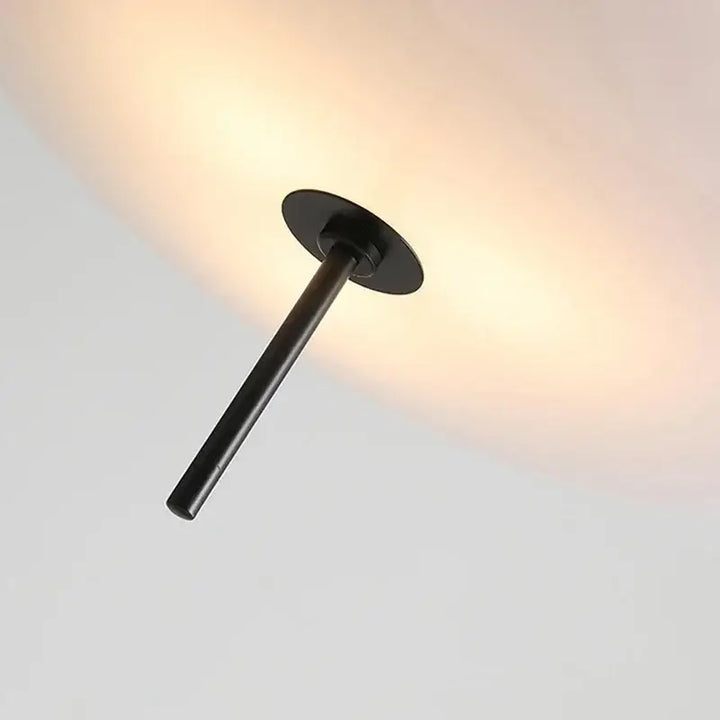 Suspension Disque LED Moderne Minimaliste Noire Et Blanche

