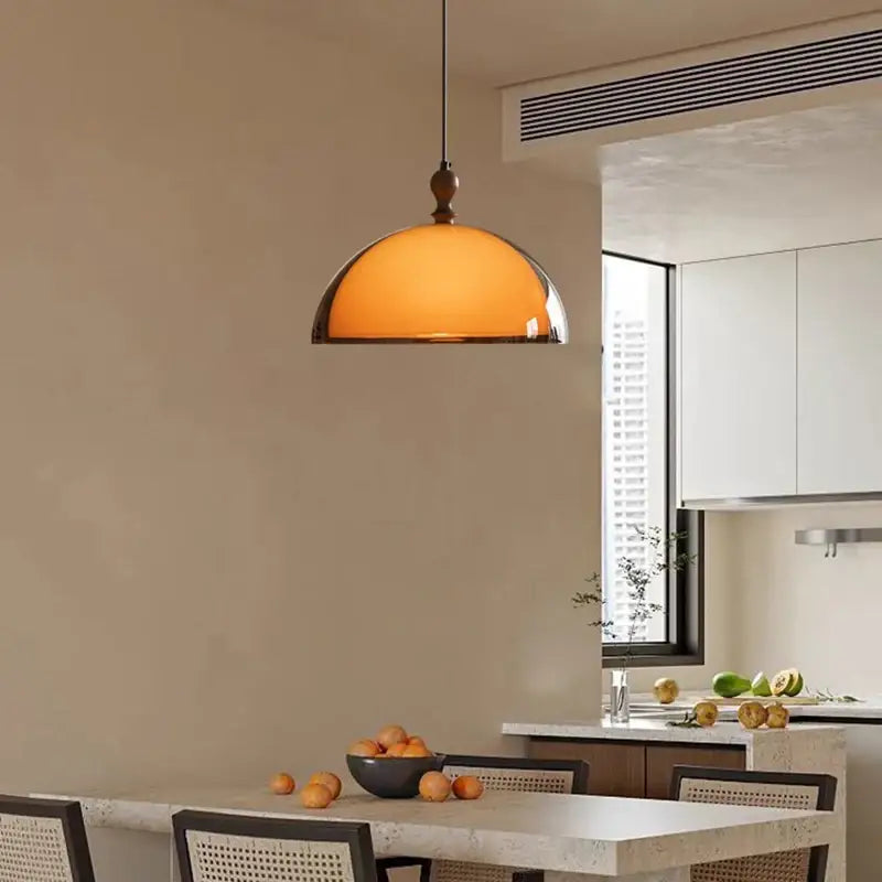 Brown Acrylic Lampshade Pendant Light With Dark Wood E27 Bulb For Dining Room Bar Bedroom Wire Adjustable