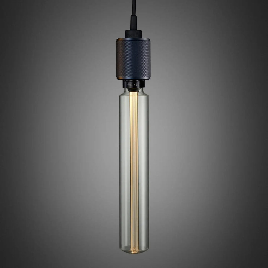 Suspension Heavy Metal à gravure quadrillée en bronze fumé #couleur_gris