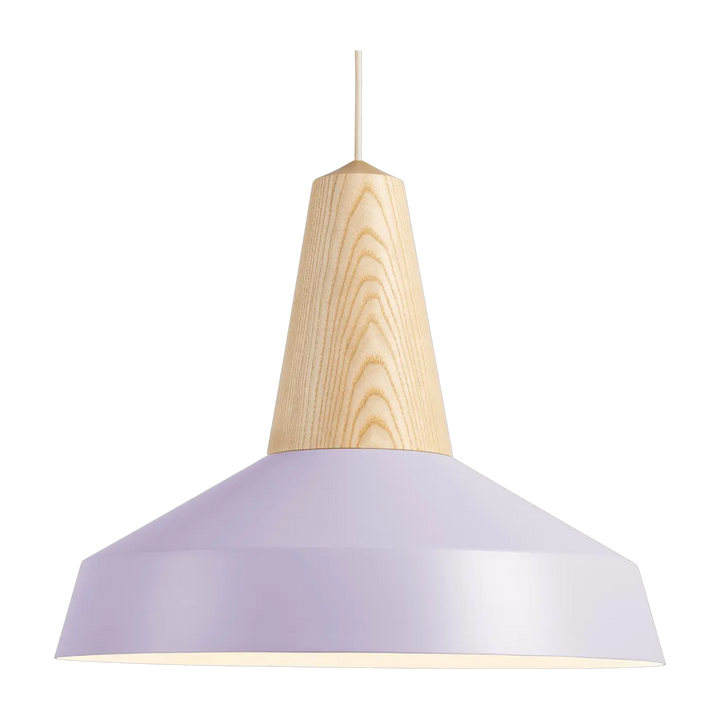 Suspension Eikon Circus en frêne avec abat-jour lavande #couleur_violet