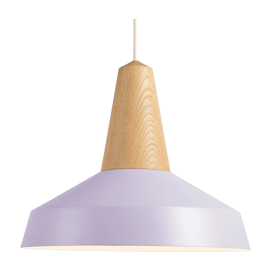 Suspension Eikon Circus en chêne avec abat-jour lavande #couleur_violet