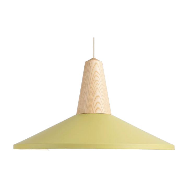Suspension Eikon Shell en frêne et acier vert olive #couleur_vert