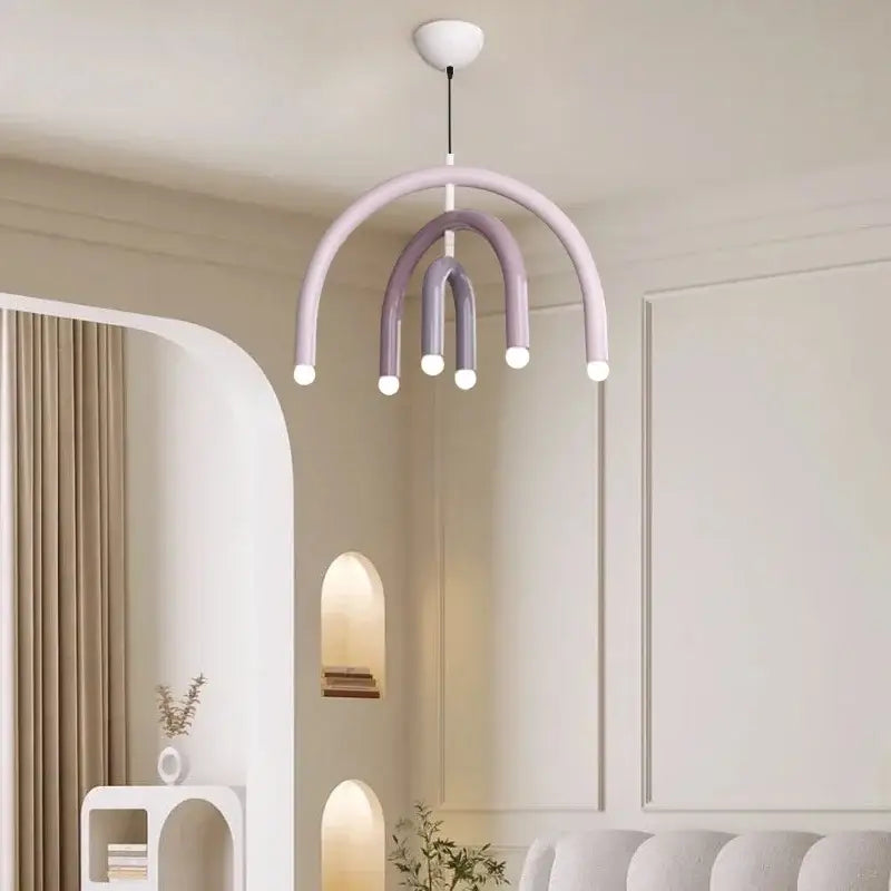 Suspension Enfant Arc-En-Ciel Design Pastel Moderne

