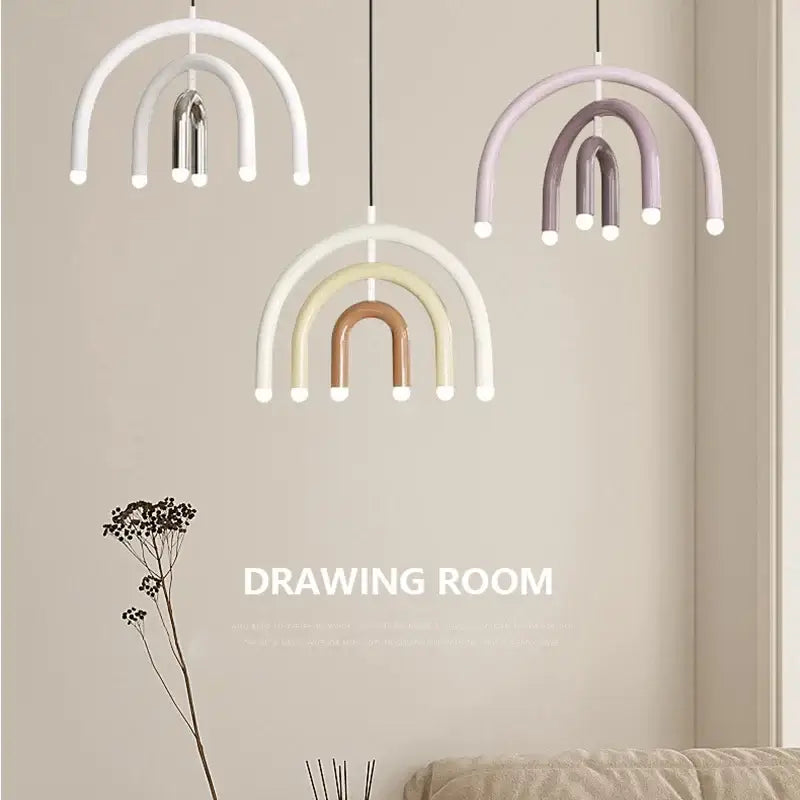 Suspension Enfant Arc-En-Ciel Design Pastel Moderne

