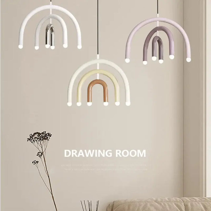 Suspension Enfant Arc-En-Ciel Design Pastel Moderne


