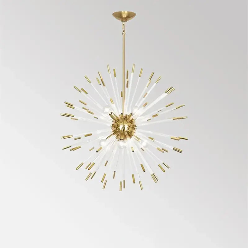 Suspension design art déco en verre doré blanc élégant