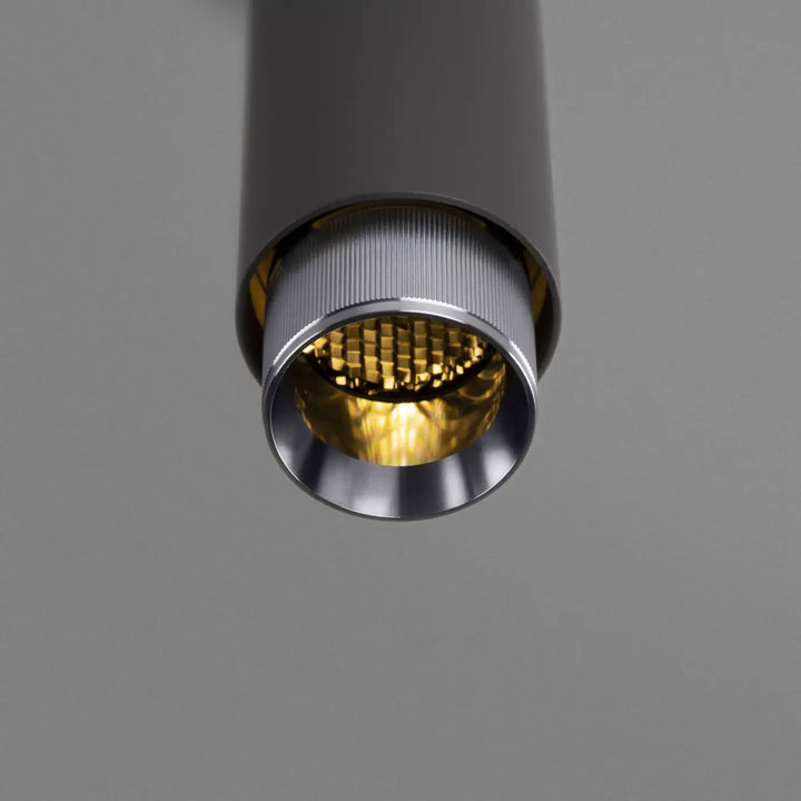 Suspension Exhaust à gravure alignée Graphite finition acier, vue 3 #couleur_argent