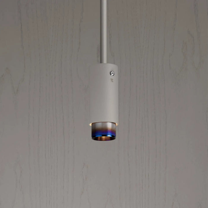 Suspension Exhaust à gravure alignée Pierre finition acier brûlé, vue 2 #couleur_multicolore