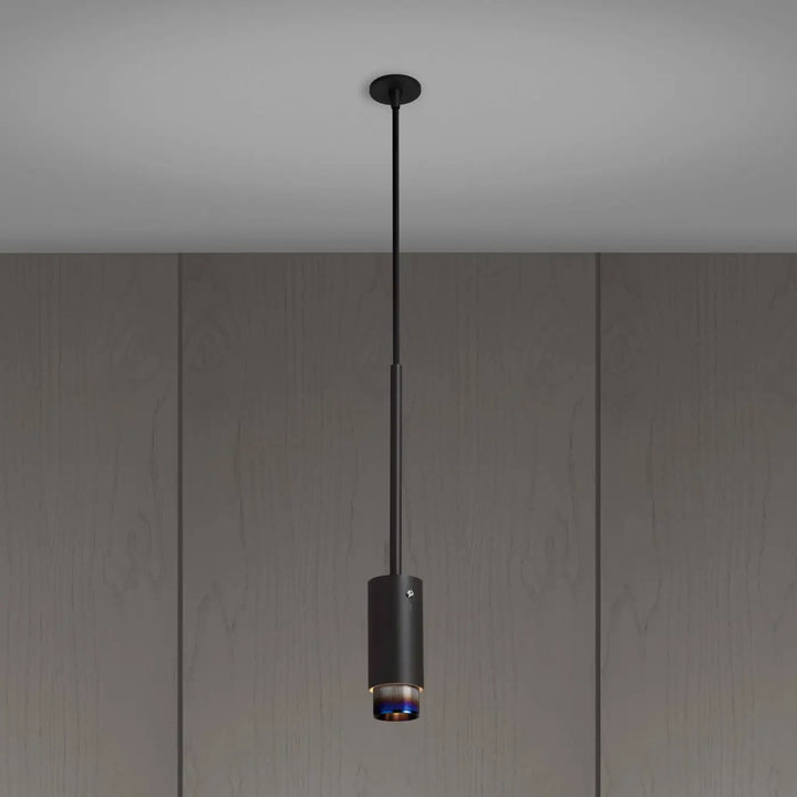 Suspension Exhaust à gravure alignée Graphite finition acier brûlé #couleur_multicolore