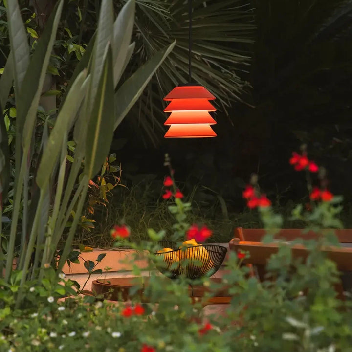 Suspension Toba orange en situation