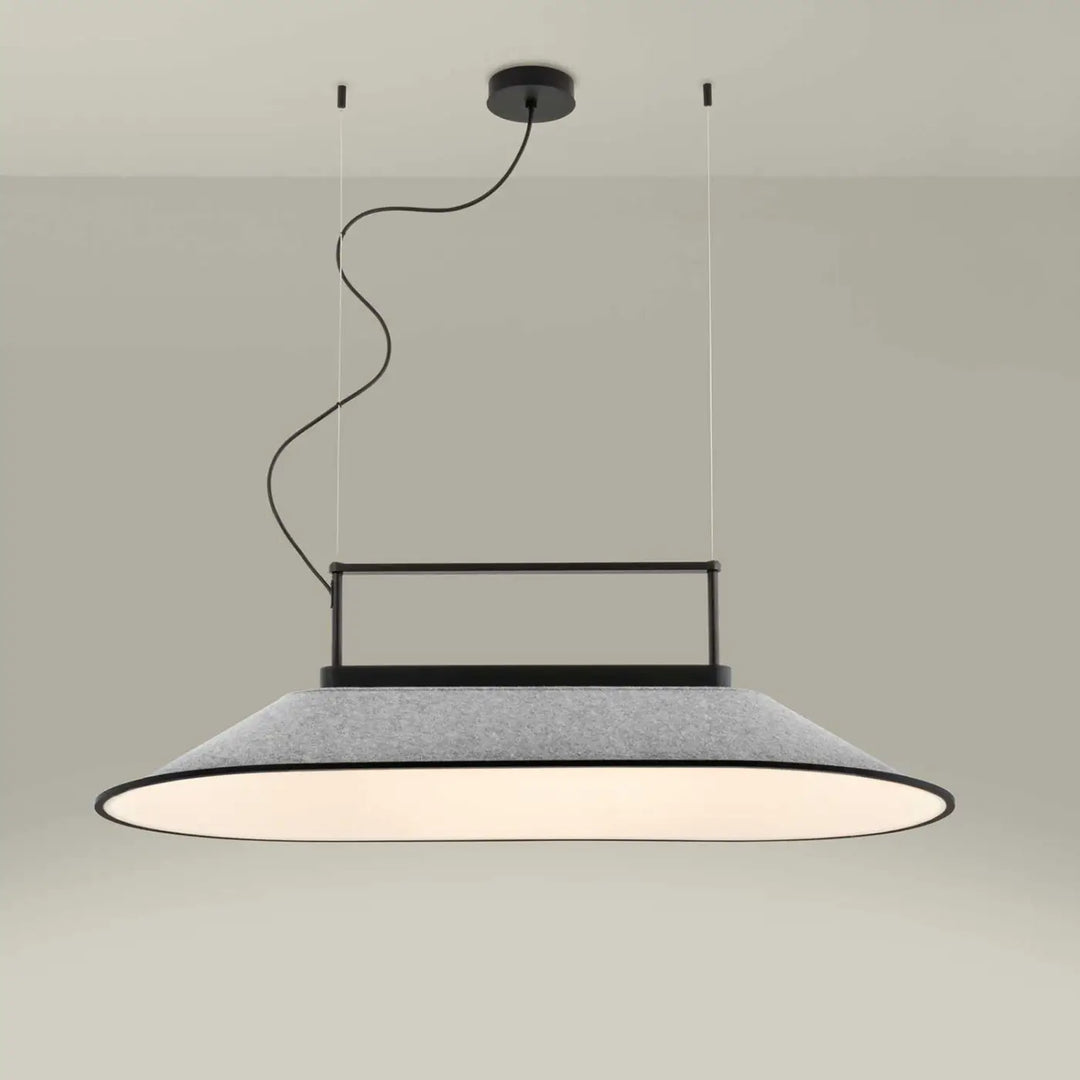 Suspension Shoemaker en feutre gris clair et structure noire