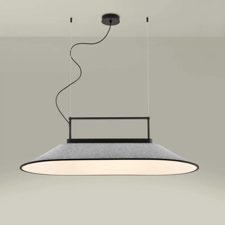 Suspension Shoemaker en feutre gris clair et structure noire