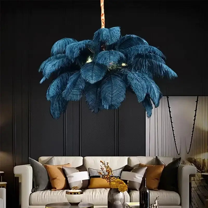 Suspension glamour effet palmier lumineux

