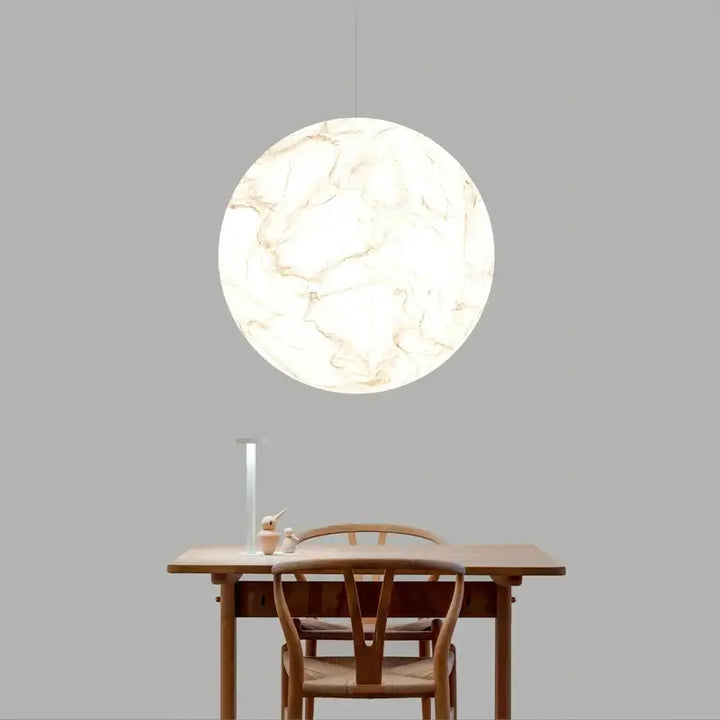 Suspension Globe Effet Marbre Blanc Design Moderne Minimaliste

