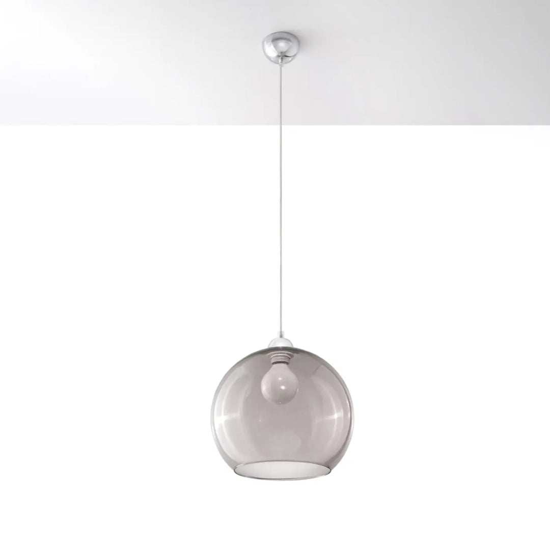 Suspension Ball à globe en verre graphite, éteinte