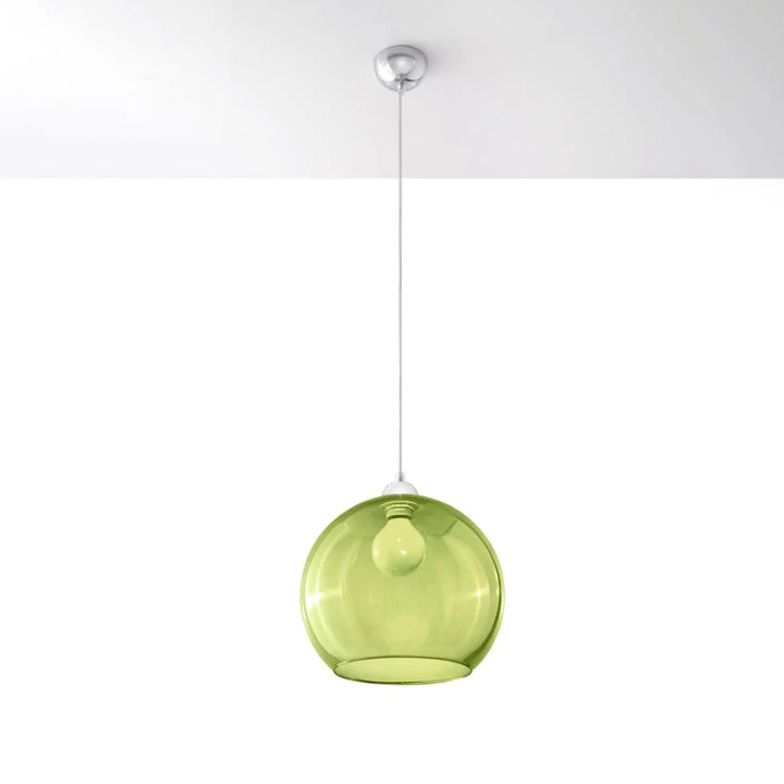 Suspension Ball à globe en verre vert, éteinte