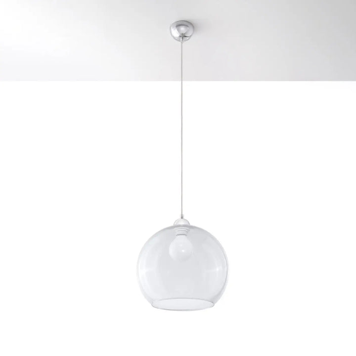 Suspension Ball à globe en verre transparent, éteinte