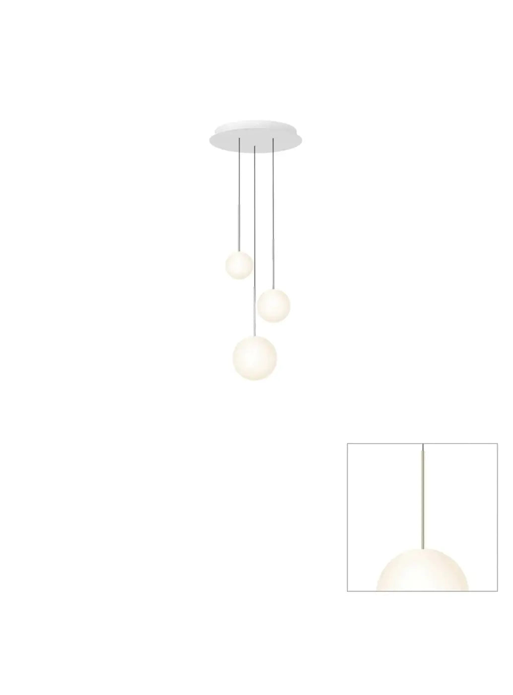 Suspension Bola Sphere Chandelier dorée, globes de 13, 15 et 20 cm