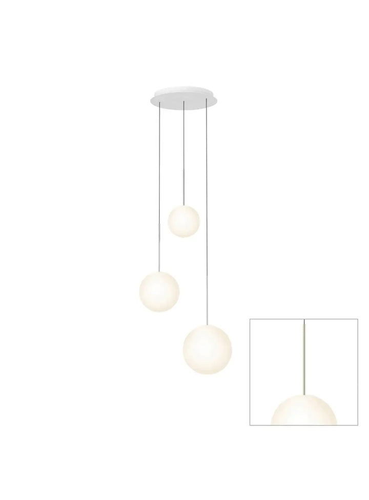 Suspension Bola Sphere Chandelier dorée, globes de 20, 25,5 et 30,5 cm