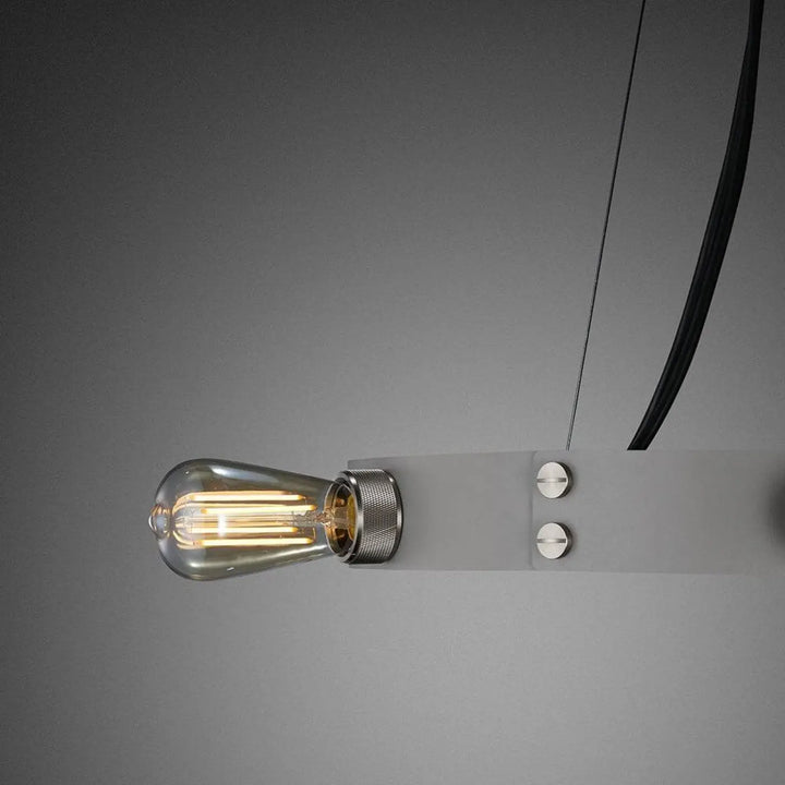 Lustre Hero Light coloris pierre en bronze fumé #couleur_gris