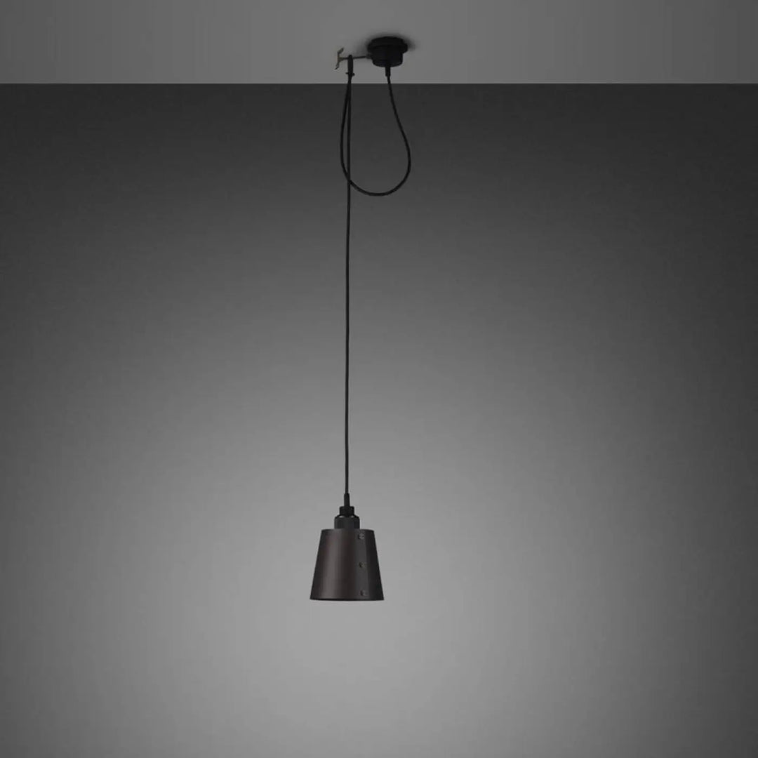 Suspension Hooked 1.0 petit modèle à abat-jour graphite, finition bronze fumé #couleur_gris