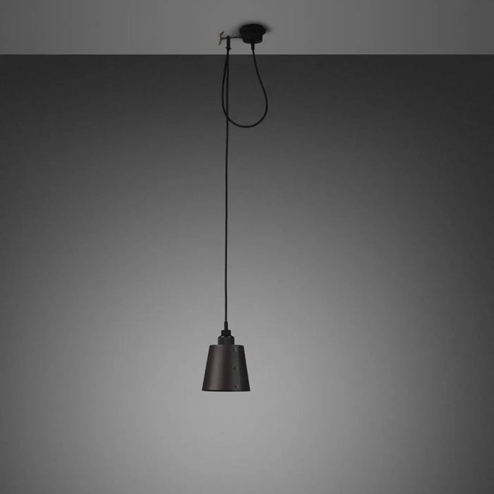Suspension Hooked 1.0 petit modèle à abat-jour graphite, finition bronze fumé #couleur_gris