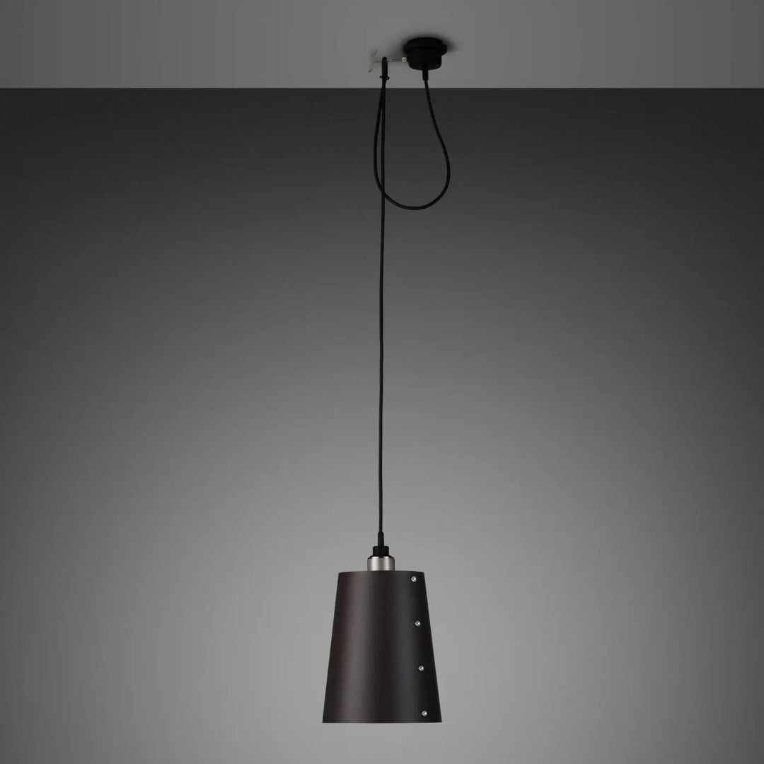 Suspension Hooked 1.0 grand modèle à abat-jour graphite, finition acier #couleur_argent